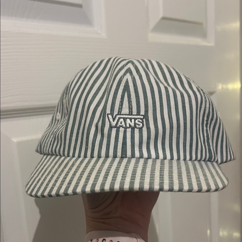 Vans Green and White Striped Hat